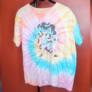 Rick And Morty T-Shirt Men's L Short Sleeve Graphic Tie Dye